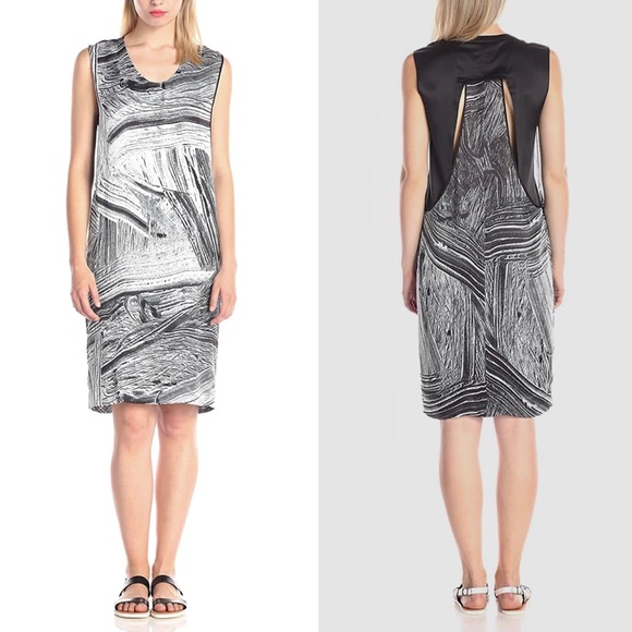 🖤Helmut Lang🖤 Method Print Silk Cocktail Dress - Picture 10 of 12